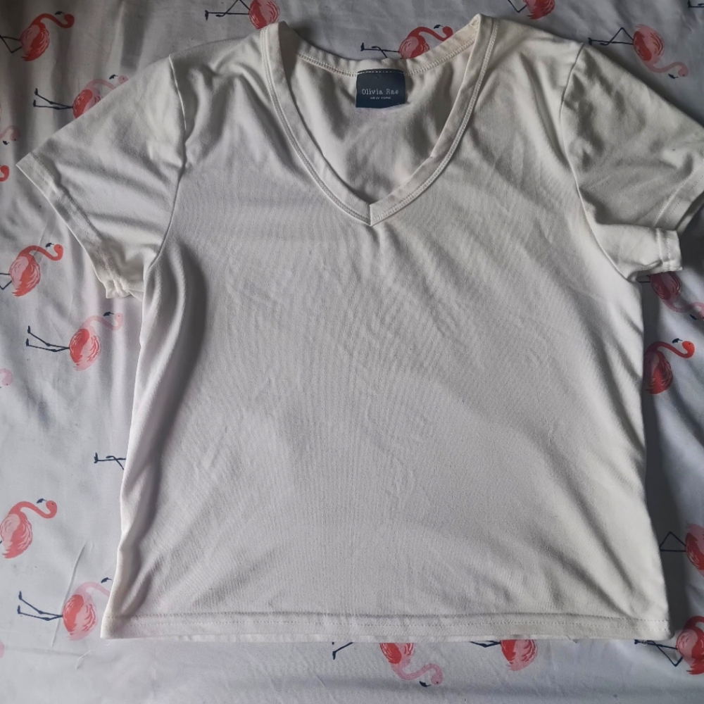 White V-Neck T-Shirt